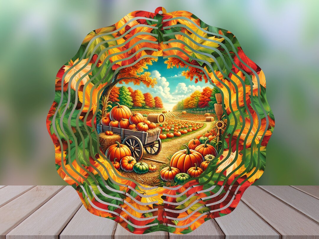 Pumpkin Patch Wind Spinner Digital File Fall Wind Spinner Porch Decor ...