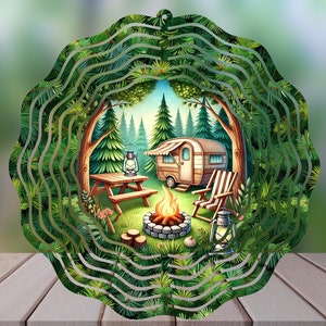 Camping Wind Spinner Digital Garden Decor Porch Decor Sublimation