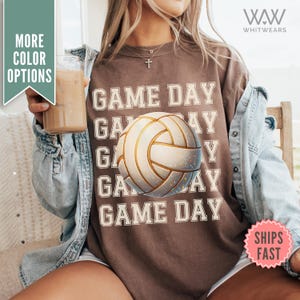 Volleyball Game Day Shirt, Volleyball Comfort Colors® Tee, Volleyball Mom T-shirt, Volleyball Shirt for Mama Game Day Gift, Volleyball Gift