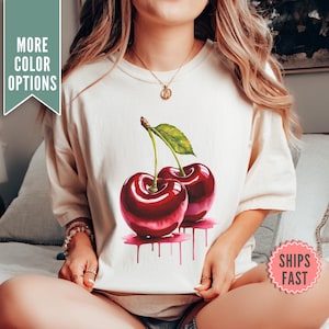 Cherries Comfort Colors® Shirt, Cherry Tee, Fruit tshirt, Summer Shirt, Food lover gift, Cherry Lover Gift, Retro Cherry Shirt, Cherries Tee