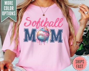 Softball Mom Game Day Comfort Colors® Shirt, Softball Mom Shirt, Softball Drip T-shirt, Softball Drip Mom Shirt Game Day Mom Tee Shirt Gift