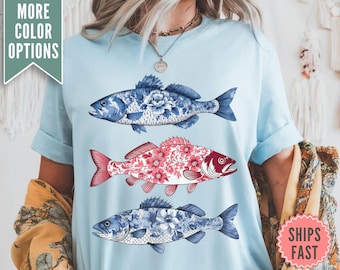 Fish Shirt, Comfort Colors Beach TShirt, Beach Lover Shirt, Summer Tee, Vacation Shirt, Sardines graphic tee, Ocean Shirt, Fish Girl Shirt