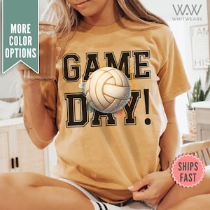 Volleyball Game Day Shirt, Volleyball Comfort Colors® Tee, Volleyball Mom T-shirt, Volleyball Shirt for Mama Game Day Gift, Volleyball Gift