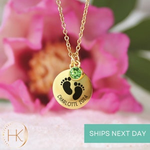 Personalized Grandma Necklace, Promoted to Grandma Custom Grandma Est Necklace for New Grandma First Mother&#39;s Day Gifts Grandma Announcement