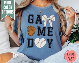 Baseball Game Day Comfort Colors® Shirt, Game Day Tee, Baseball mom tshirt, Sports Mom Shirt, Baseball Game Tee, Baseball Mom Gift, Game Day