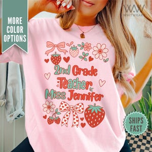 Custom Teacher Name Shirt, Custom Teacher Comfort Colors TShirt, Personalized Teacher Shirt Name Tee Shirt, Custom Teacher Appreciation Gift