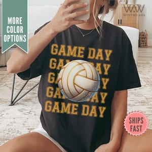 Volleyball Game Day Shirt, Volleyball Comfort Colors® Tee, Volleyball Mom T-shirt, Volleyball Shirt for Mama Game Day Gift, Volleyball Gift