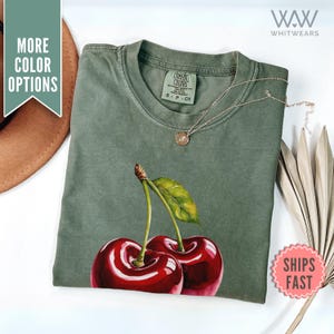 Cherries Comfort Colors® Shirt, Cherry Tee, Fruit tshirt, Summer Shirt, Food lover gift, Cherry Lover Gift, Retro Cherry Shirt, Cherries Tee