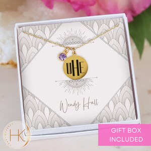 Custom Monogram Necklace, Personalized Name Initial Letter Necklace Gift, Custom Wife Mom Bridesmaid Gifts, Minimalist Birthday Gift for her