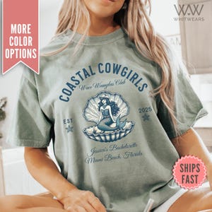Coastal Cowgirl Bachelorette Shirt, Custom Beach Bachelorette Party shirt, Tropical Bridal Party Bridesmaid Gift, Western Luxury Social Club
