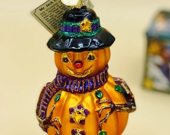 Old World Christmas Jack-o'-lantern Glass Ornament - Mr. Jack O