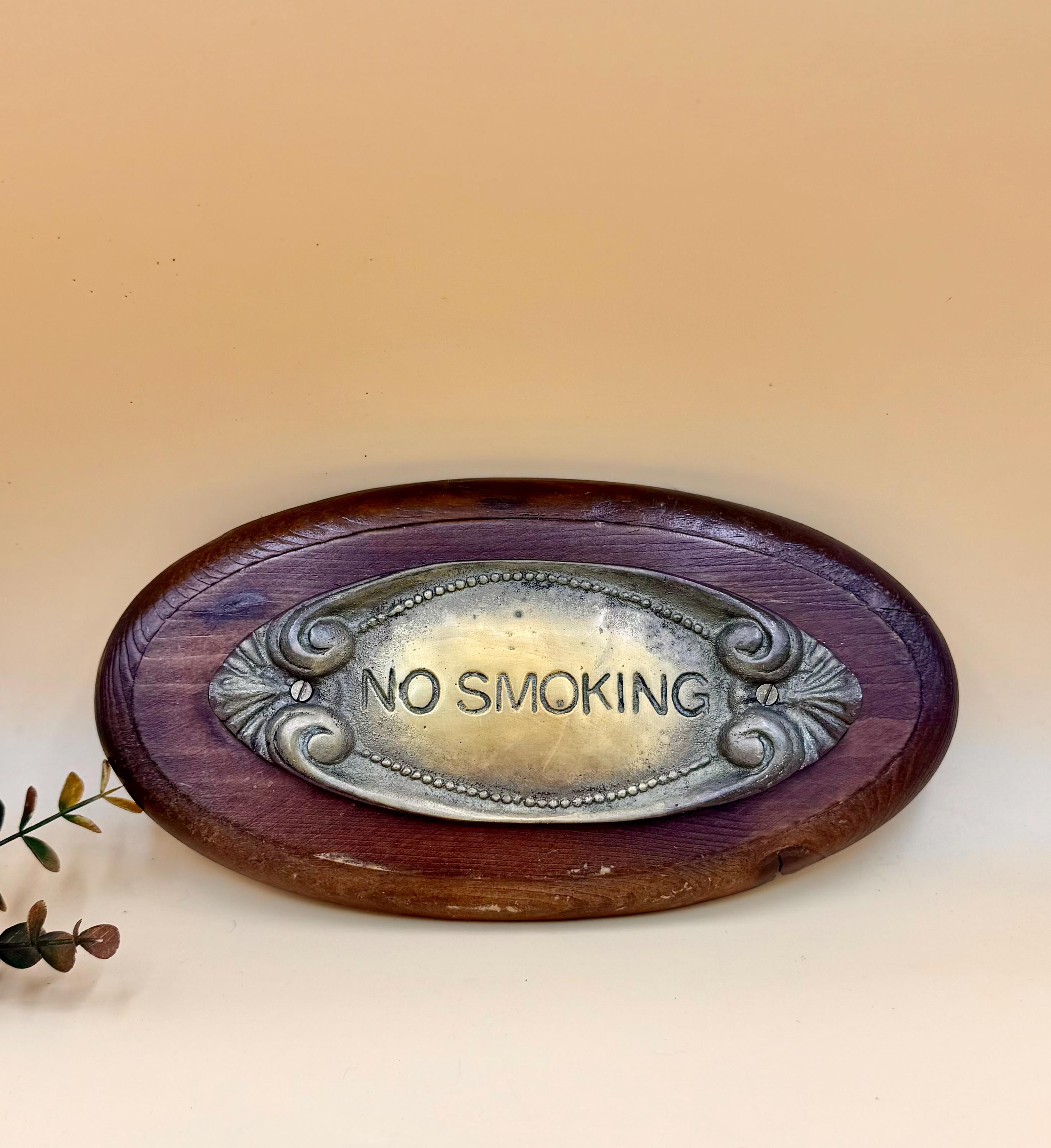 Vintage No Smoking Sign - Etsy