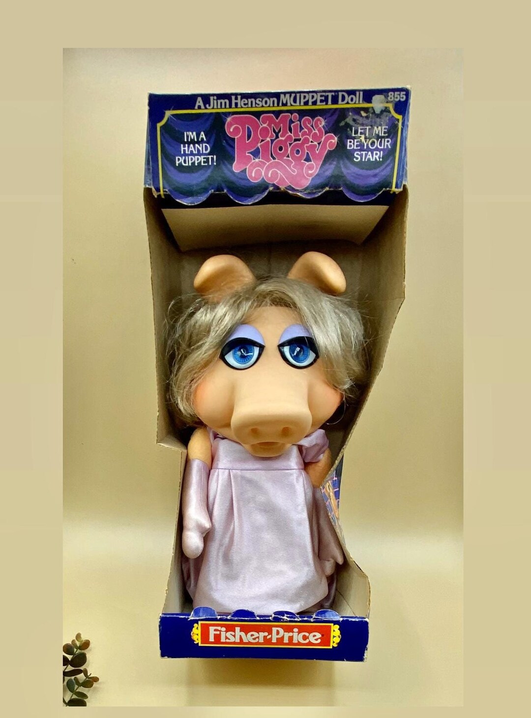 1978 Miss Piggy, Jim Henson Muppets, Fisher Price Hand Puppet in Box ...