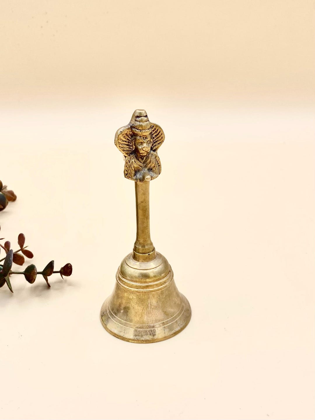 Brass Ganesha Hanuman Bell: Vintage Hindu Pooja Ghanta - Etsy