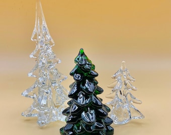 Marcolin Art Crystal Over 24% Lead Crystal Glass Christmas Tree