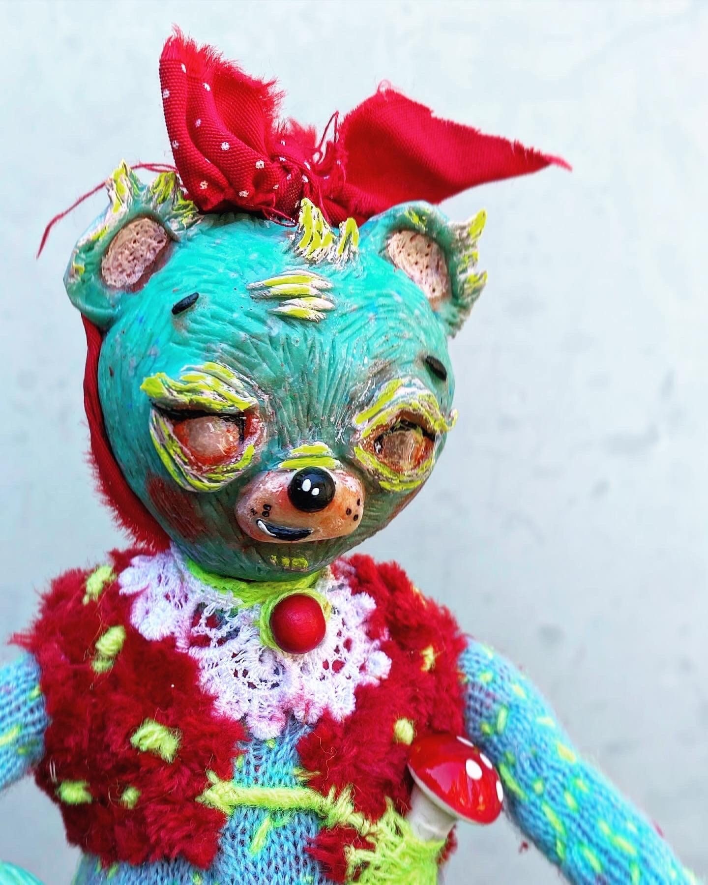 Art Doll Bear, Unique Artist Zombie Teddybear, Weird Art, Hand Sewn Posable Shelf Sitter, Sculpted Hand Painted Face, One of a Kind Ooak - Etsy Art Doll Bear, Unique Artist Zombie Teddybear, Weird Art, Hand Sewn Posable Shelf Sitter, Sculpted Hand Painted Face, One of a Kind Ooak - Etsy