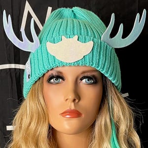 TØP inspired NED BEANIE with holographic/sparkle antlers +free gift