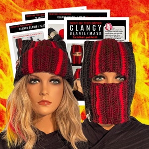 CROCHET PATTERN make your own TØP Clancy Beanie / Balaclava Twenty One Pilots inspired pattern zdjęcie 1