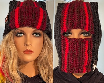 CLANCY Cat Tyler/TOP inspired Balaclava or Beanie with Dangerous Bend Symbol / Peripheral Tag +free gift