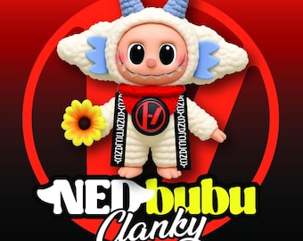 NEDbubu ‘Clanky’ ~ Twenty One Pilots NED inspired Labubu + accessories ~ Clanky, Torchy, Bi-yoo plush available