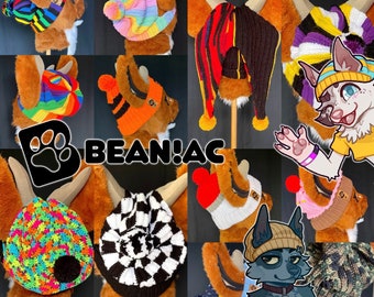 CUSTOM FURSUIT BEANIE ~ original design handmade by Bean!ac