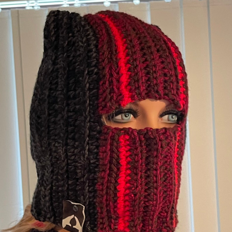 HÄKELANLEITUNG kreiren Sie Ihr eigenes TØP Clancy Beanie / Balaclava Twenty One Pilots inspiriertes Häkelmuster Bild 8