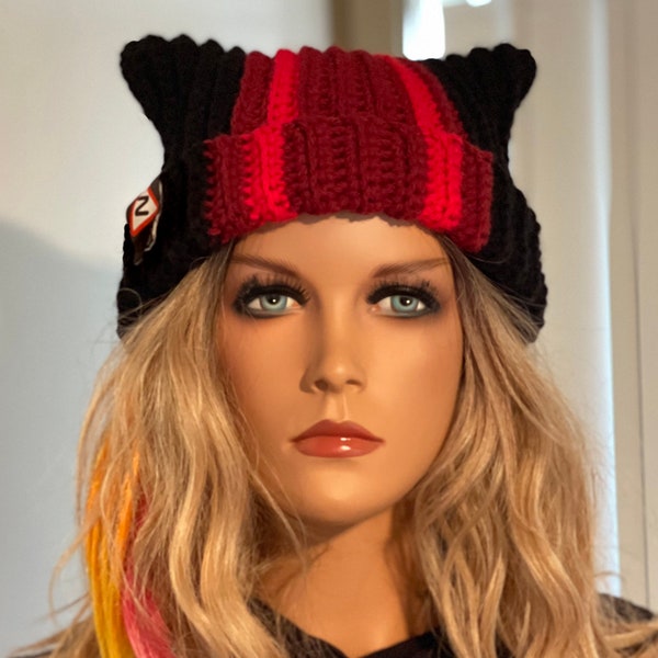 CLANCY Cat Tyler/TOP inspired Beanie with Dangerous Bend Symbol / Peripheral Tag +free gift