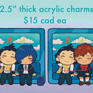 Persona 3 Ryoji x Protagonist Thick Acrylic Charms [P3]