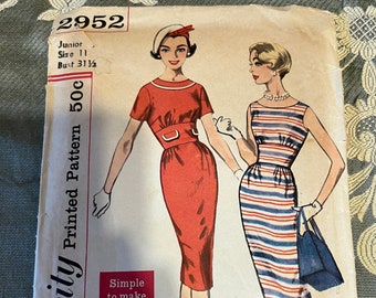 simplicity 2952,Misses Dresses, Size 11, bust 31