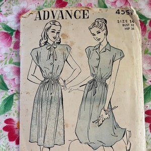 Advance 4550- Misses Drawstring Waist Dress!