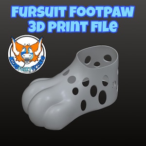 3d print fursuit foot paw tpu base file