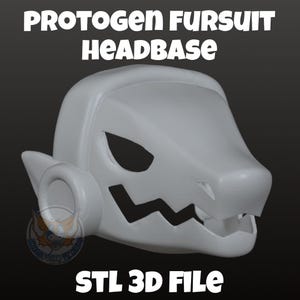Protogen visor fursuit head base 3d print file only