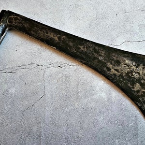 Antique Marked Long Head FRENCH AXE 23,60 Inches with Wood Handle
