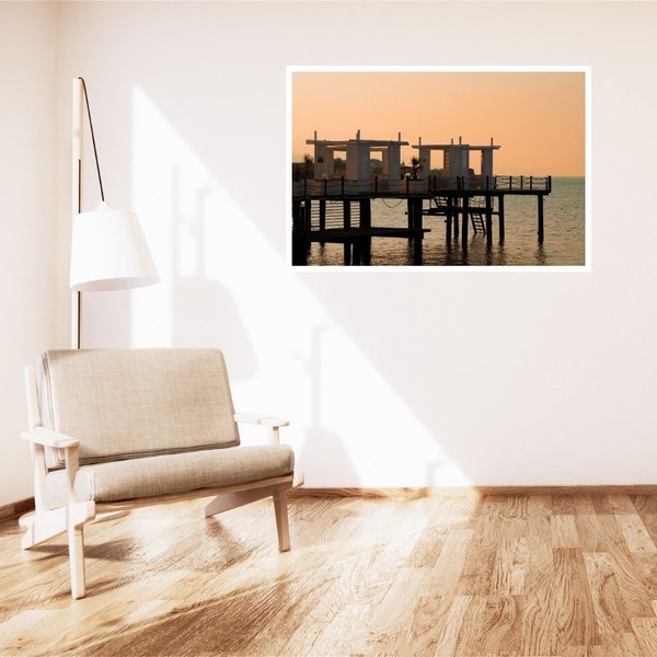 Printable Photo, Sunset by the Beach, Large Wall Art Photography, Digital Art