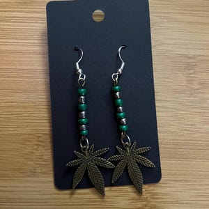 Green Mary Jane Earrings