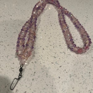 Handmade beaded badge lanyard