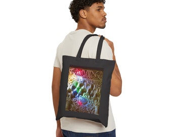 Cotton Canvas Tote Bag, Stain Glass Reflection, Rainbow, God, Allah, Moorish Architecture, Alhambra, Granada, Spain, Muslim.