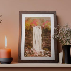 Waterfall and Birds Animation Loop for Digital Frames - 2 Min Nature Video, 800x1280