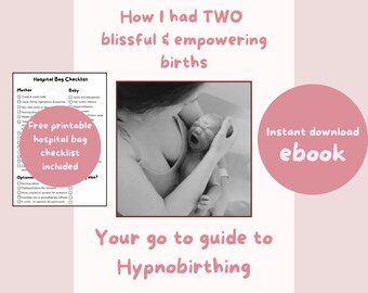 Hypnobirthing ebook guide, postive birth affirmations, childbirth education tools, pregnant ebook, pregnancy books