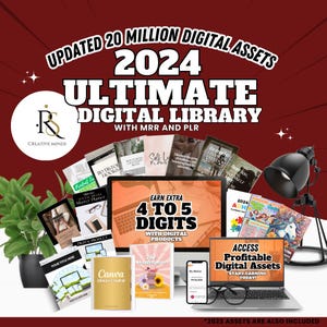 20 M Resell Digital Produkte Bundle, ideal für passives Einkommen, mit Handelsmarken- und Master Resell-Rechten der Digitalen Bibliothek MRR PLR