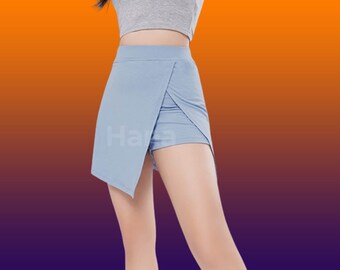 Hana Fashion - Jodie Slit Skort Pants Jupes courtes pour femmes - Gris