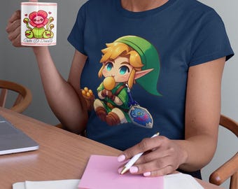 Link Dango Snack Kids/Adult Unisex Shirt, Anime Shirt, Anime Link, Legend of Zelda shirt, Cute Food Shirt, Anime Food, Gamer Gaming Shirt