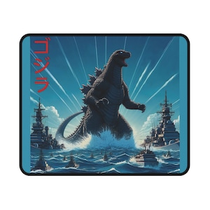 Anime Godzilla Non-Slip Mouse Pad, Godzilla Mousepad, Gojira Kaiju Mousepad, Anime Monster Mousepad, Dinosaur Mousepad, Japanese Mousepad