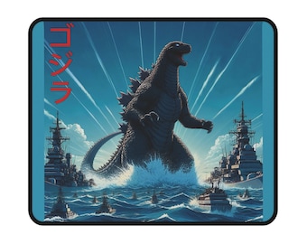 Anime Godzilla Non-Slip Mouse Pad, Godzilla Mousepad, Gojira Kaiju Mousepad, Anime Monster Mousepad, Dinosaur Mousepad, Japanese Mousepad