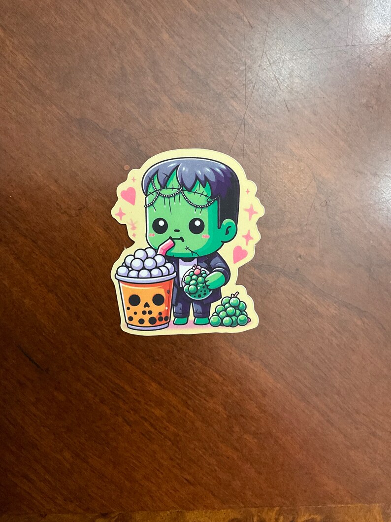 Monsters Boba Waterproof Sticker Bundle, Cute Monster Stickers, Cute ...
