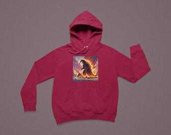 Godzilla Fire Island Toddler/Kids/Adult Hoodie, Gojira Hoodie, Kaiju Hoodie, Monster Yokai Hoodie, Japanese Hoodie