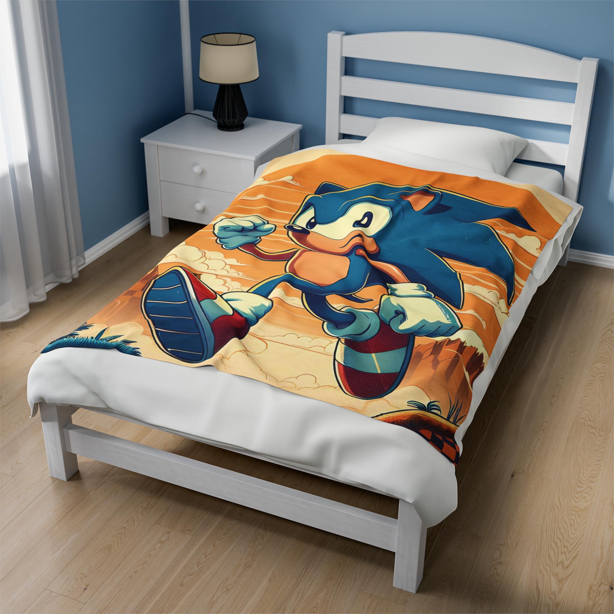 Sonic the hedgehog plush blanket hotsell