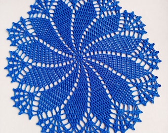 Crochet doily Blue Lace crochet doily Crochet coasters Crochet napkin table centerpiece small doily gift doilies by NataliaKuCrocher