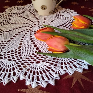 Crochet doily White Lace crochet doily Crochet coasters Crochet napkin table centerpiece small doily gift doilies by NataliaKuCrocher zdjęcie 5