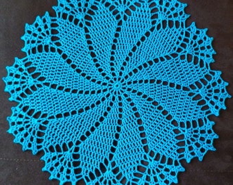 Crochet doily Turquoise Lace crochet doily Crochet coasters Crochet napkin table centerpiece small doily gift doilies by NataliaKuCrocher